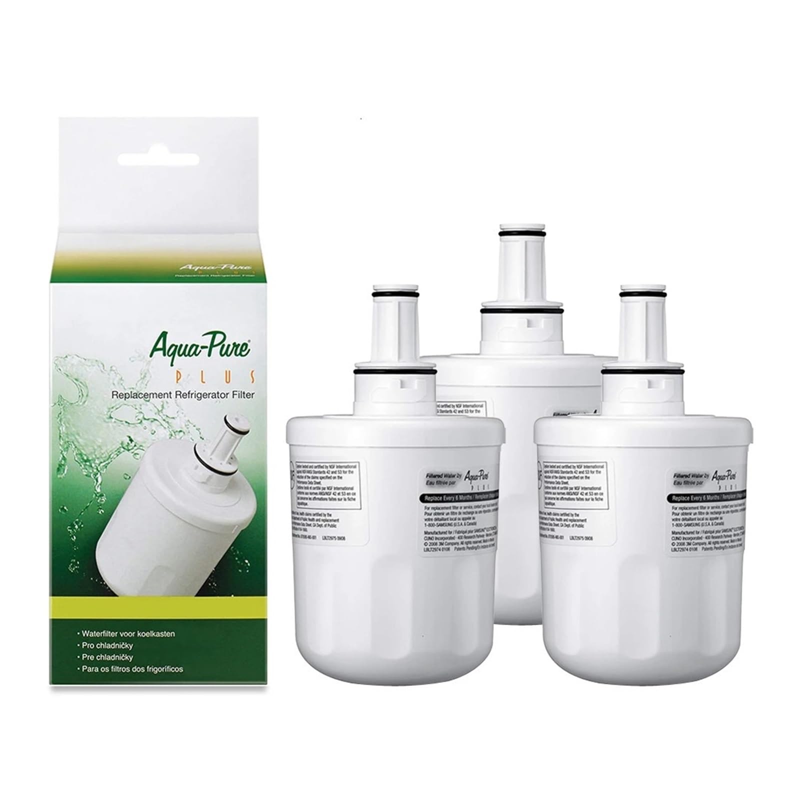 Filtro Acqua for Frigorifero, Confezione da 3, Compatibile con Samsung, DA29-00003F, DA29-00003A, DA29-00003B Aqua-Pure Plus, Filtro Acqua for Frigorifero