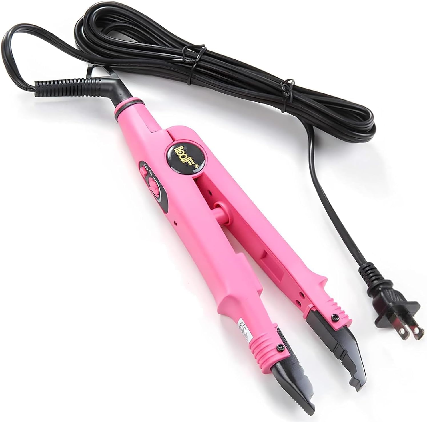 Hair Extensions Tools, Professional K Tips Real Human Hair Fusion Machine, Fast Heat-Up Connector Wand Bonding Melting Iron(Pink-Constant Temperature)