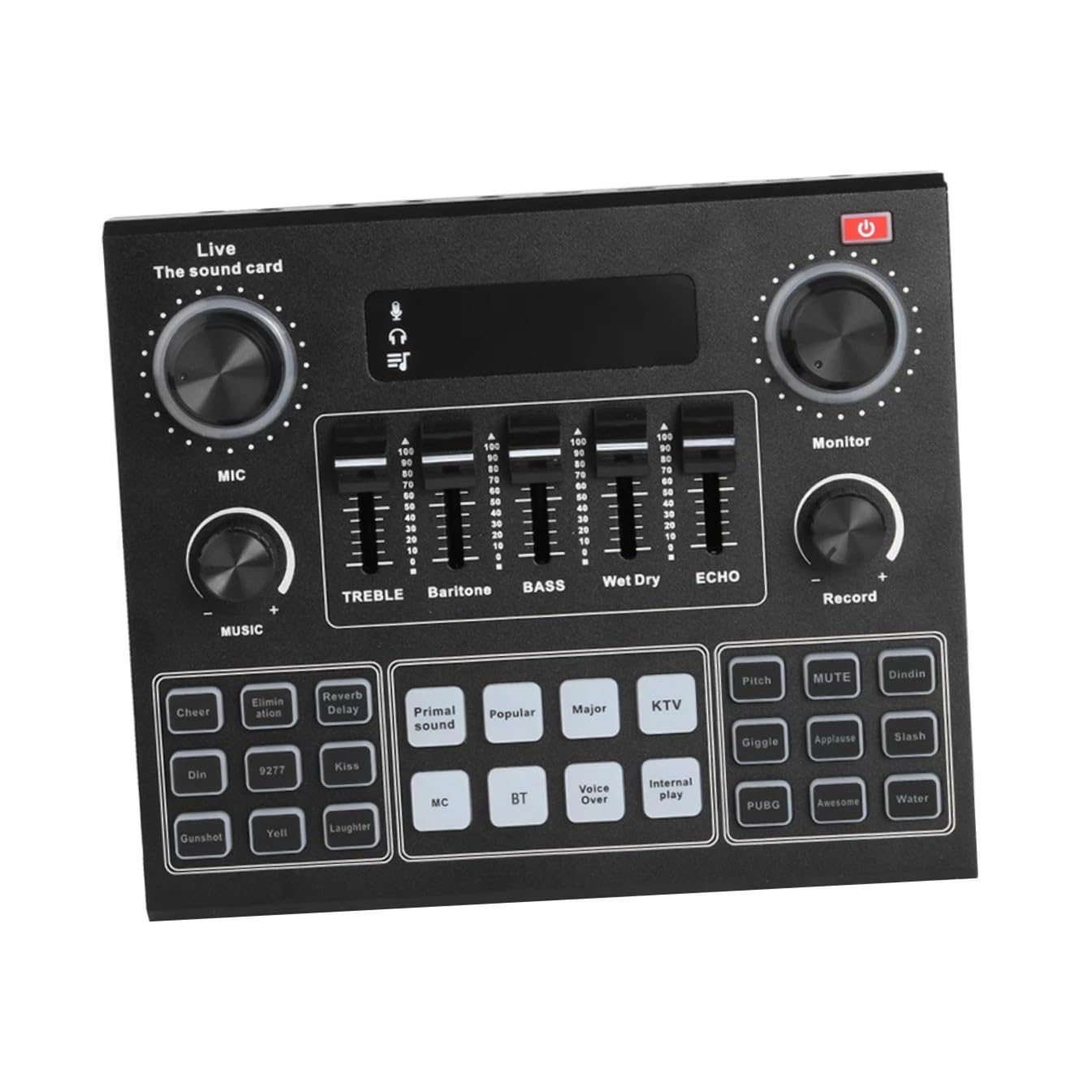 BESPORTBLE V9 Mobile Phone Live Broadcast Sound Card Set Portable Voice Disguiser External Audio Mixer for Streaming and Recording Compatible Computers and Phones-image-21