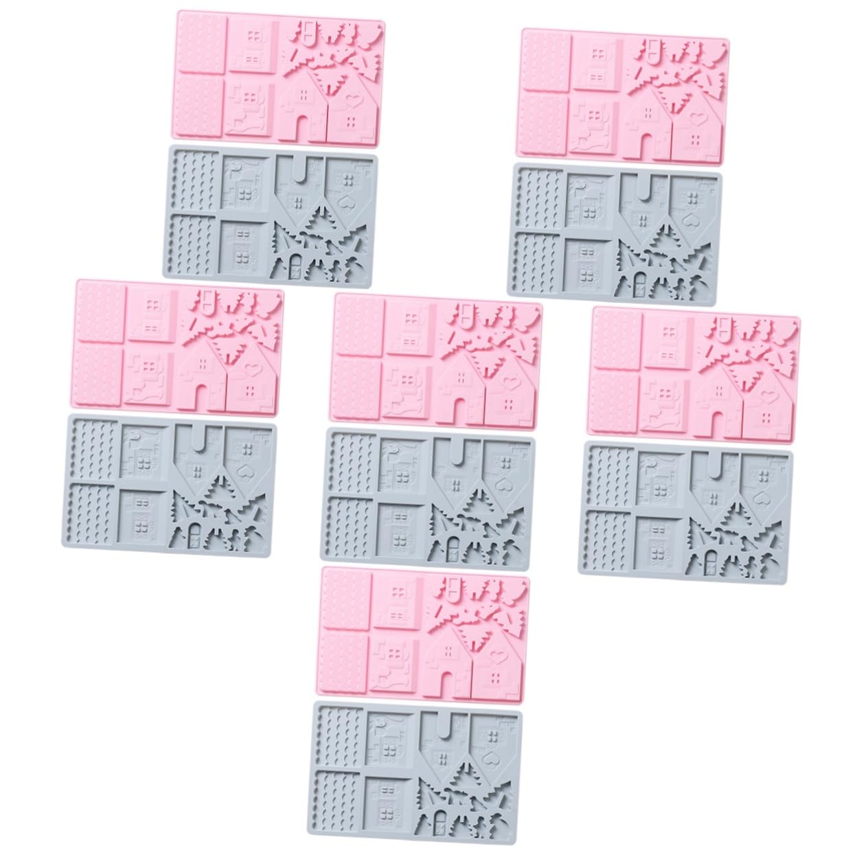 MAGICLULU 6 Ensembles Outils De Cuisson De Gâteaux Moules À Gâteaux Fondant Étain Forme De Fabrication De Bonbons Décoration Corbeille Para Pastel Poêle Gel De Silice Blue 2 Pièces * 6