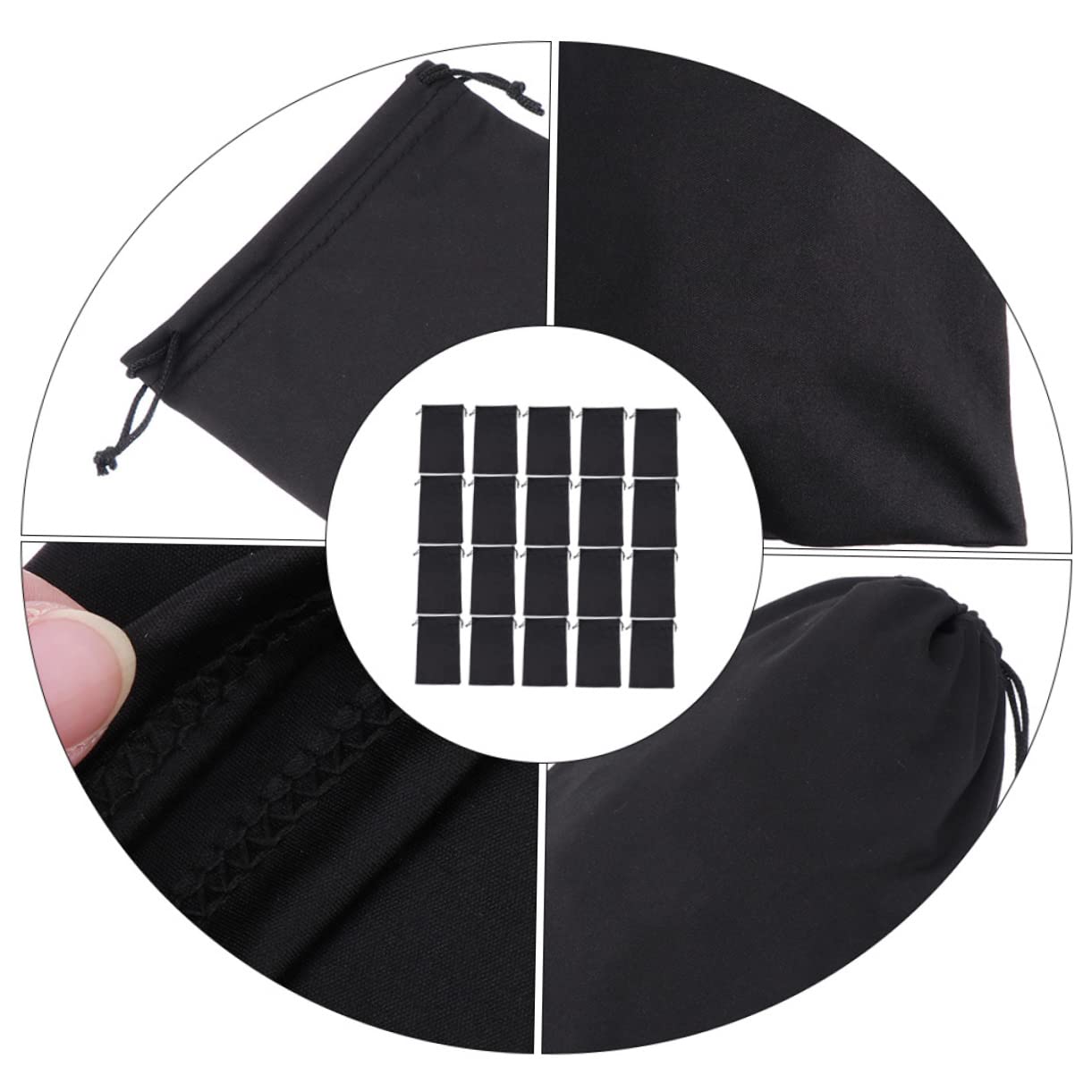 Kisangel Kordelzugtasche Für Sonnenbrillen Hartes Sonnenbrillenetui Schlankes Brillenetui Sonnenbrillenetui Herren Hartschalenetui Für Sonnenbrillen Flanell Black