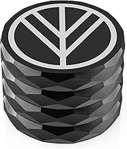 Norddampf Premium Aluminium Grinder, 4-Piece Diameter 63 mm Large Efficient Grinder with Razor-Sharp Teeth and Diamond Cut Robust 1A Feel Magnetic Lid with Sieve and Scraper Black
