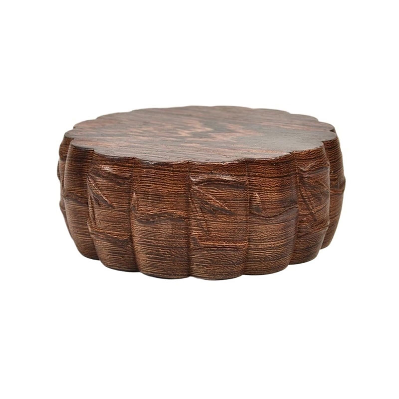 Bx9rE7tK3g Bonsai Display Stands Imitation Bamboo Grain Wood Base Strange Stones Teapots Craft Decoration Pedestal Flower Pot Holder(Large)