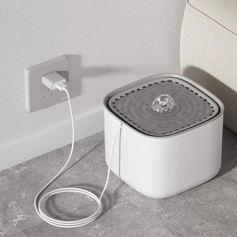Image of Pet Water Fountain Super Silent - Water Fountains for All Pets Indoor - Suitable for Cats, Birds, Rabits and Dogs (Moonstone White, 3L)