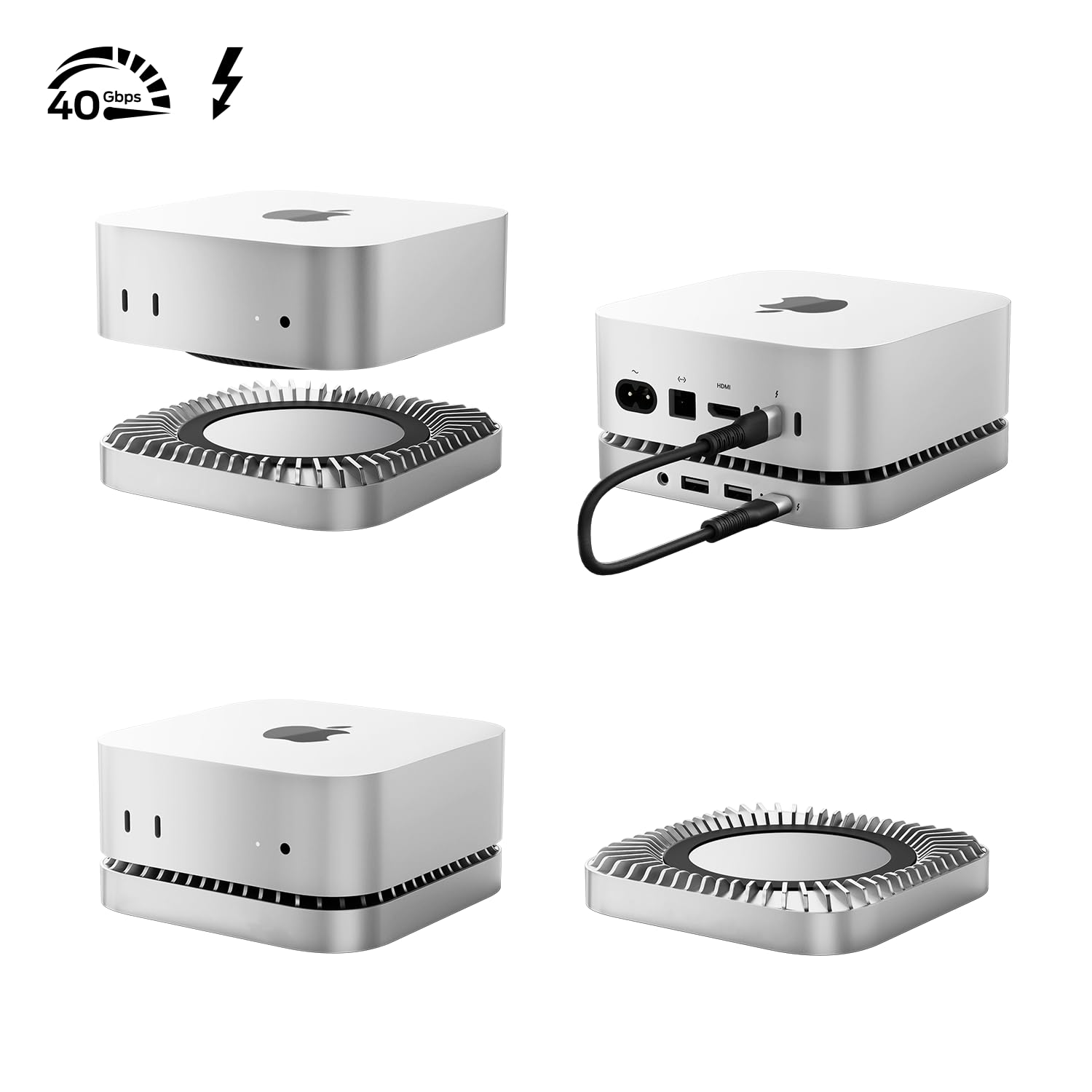 【三画面対応】Mac Mini 拡張ハブ 10in1 40Gbps高速データ転送 Amazon | 40Gbps Mac Mini M4 ドック、新しい M4/2024 Mac Mini ハブ