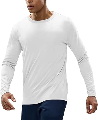 MIER Men's Long Sleeve Shirts UPF 50 Sun Protection SPF T-Shirts Lightweight Fishing Hiking Running, Black, S - View #2