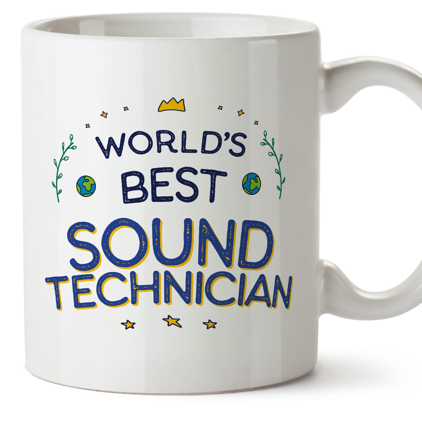 MUGFFINS Sound Technician Mug - in English - World's Best - Funny Gift for Colleagues - Ceramic 11oz Mug โ image 1