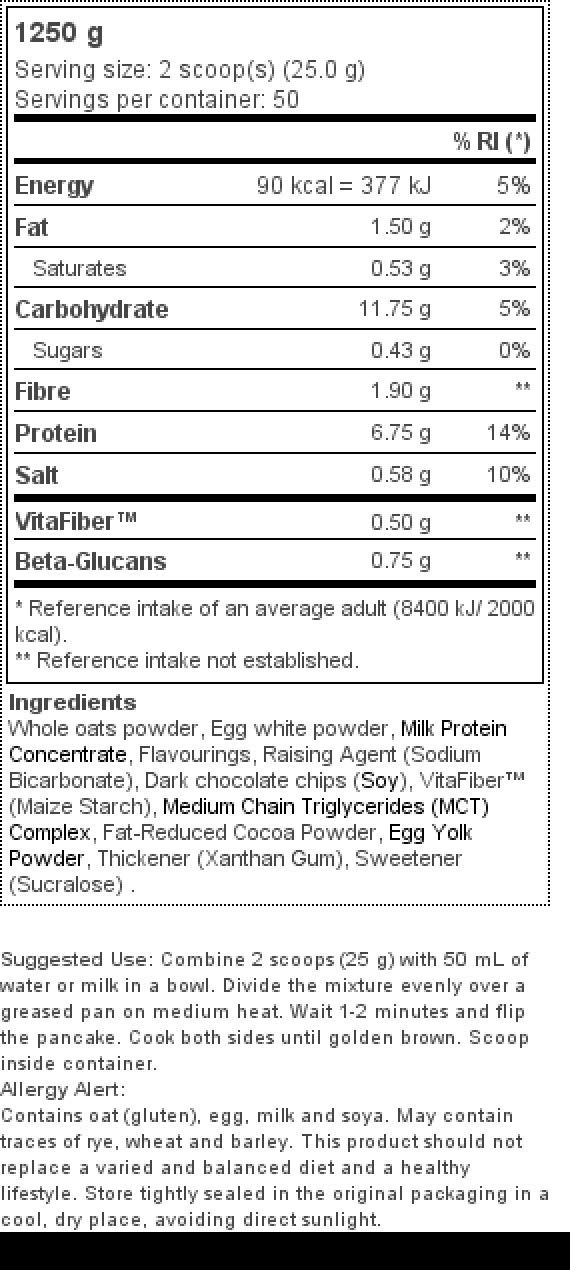 Prozis Pancake 1250 g, Gocce di Cioccolato