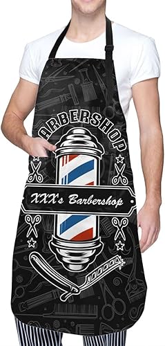 Miniatura 2 de MLIANCEN Delantal de peluquería personalizado para hombres y mujeres, con logotipo, con foto, con bolsillos, delantal personalizado