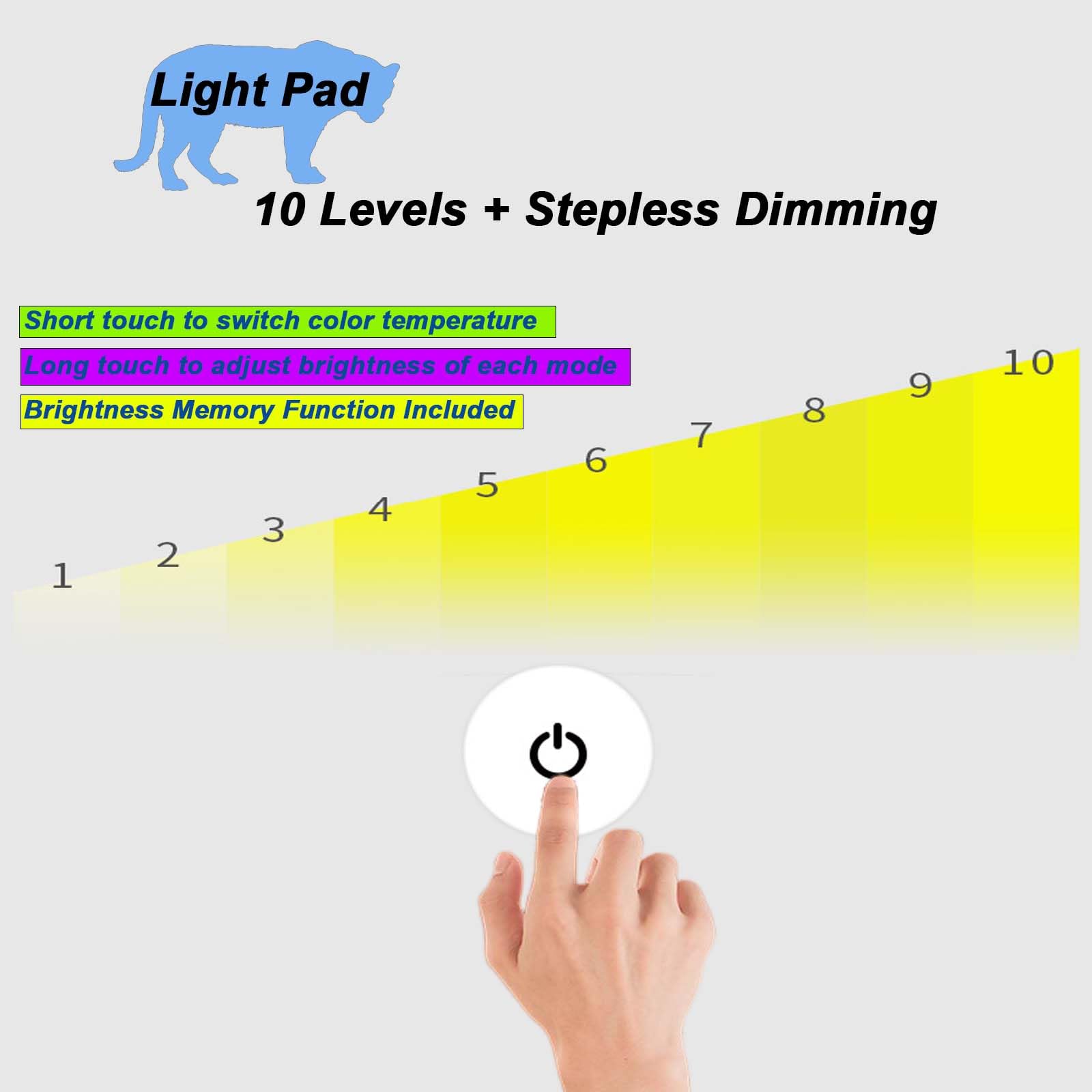Tablette Traçage Led Rechargeable Pad Lumineux 3 Températures ≥6h Autonomie Sac + Tapis Offerts