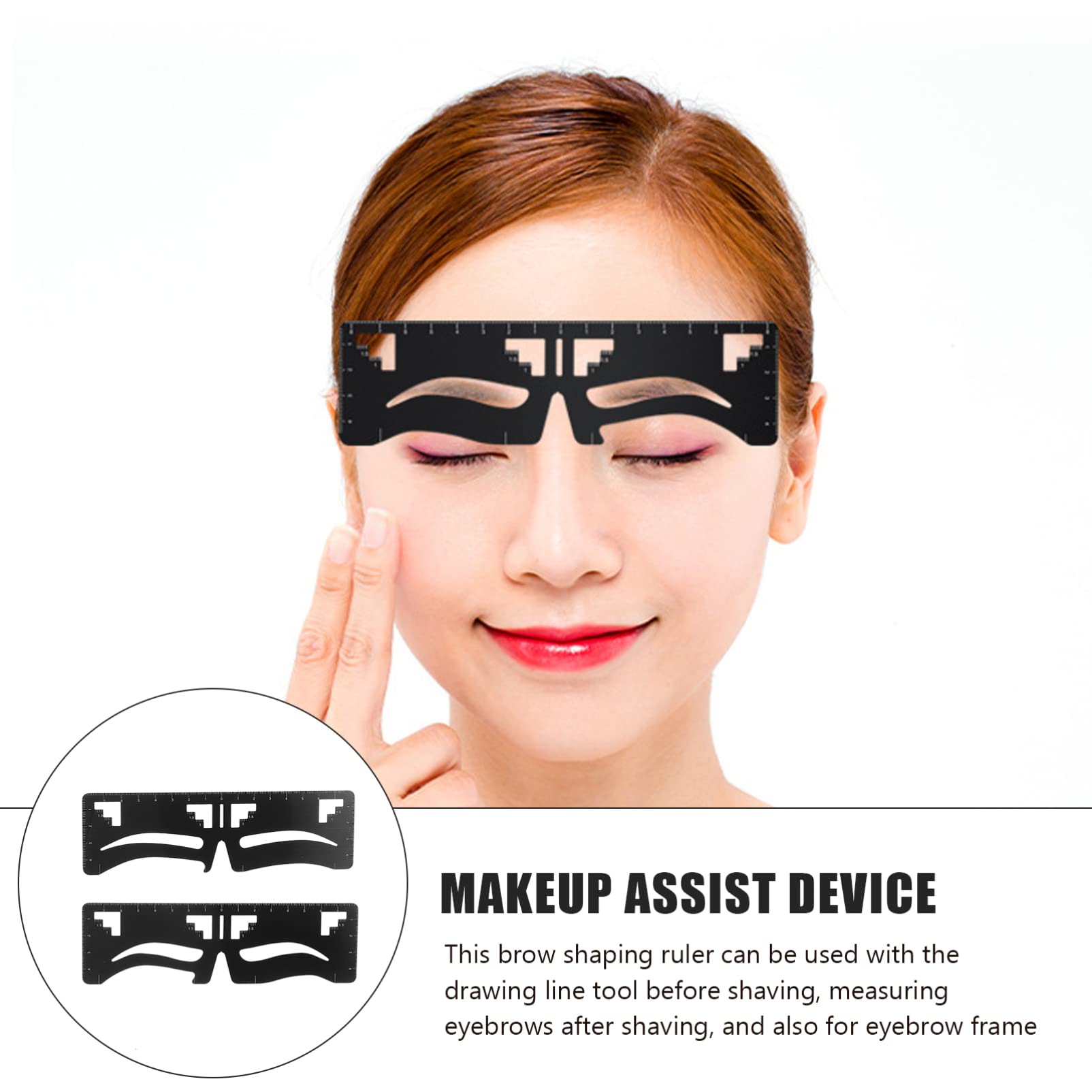 MAGICLULU 3 Set Di Stencil Per Sopracciglia Righello Dispositivo Per Disegnare Sopracciglia Femminili Facile Da Usare Per Modellare Progettare Compatto Per I Viaggi 2 Pezzi*3