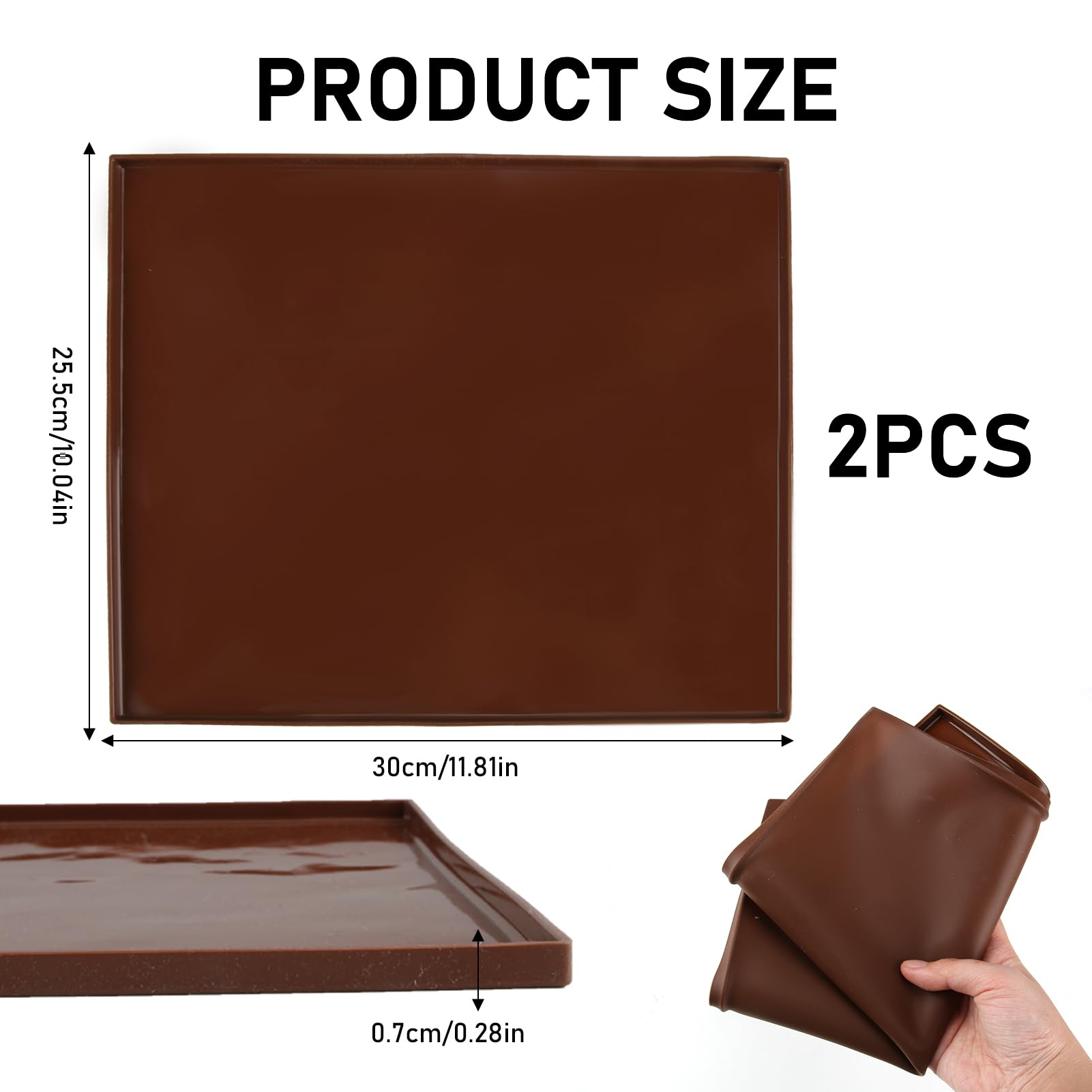 Moule à Génoise 2 Pièces Plaque à Pâtisserie En Silicone, Tapis Cuisson En Silicone, Plaque Cuisson Silicone Tapis Patisserie, Tapis à Gâteau Roulé Suisse, Utilisé Pour Faire Petits Pains, Biscuits (2 Couleurs