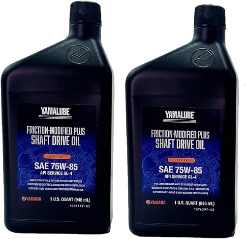 Yamaha Original OEM Yamalube ACC-SHAFT-PL-32 Aceite de engranaje de transmisión de eje modificado por fricción Plus - Yamalube OEM - Botella de 2
