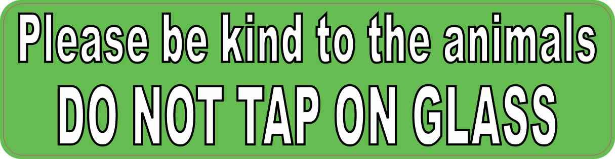StickerTalk Do Not Tap on Glass Vinyl Sticker, 8 inches by 2 inches