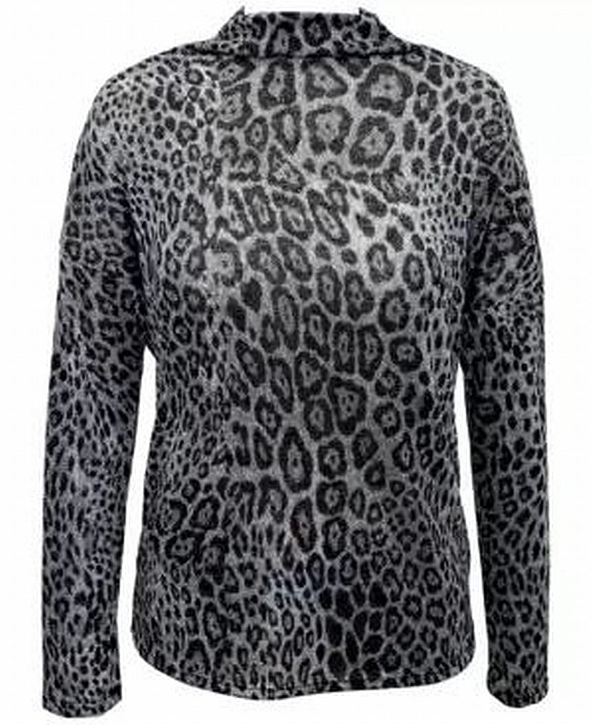 I-N-C Womens Animal Print Pullover Blouse