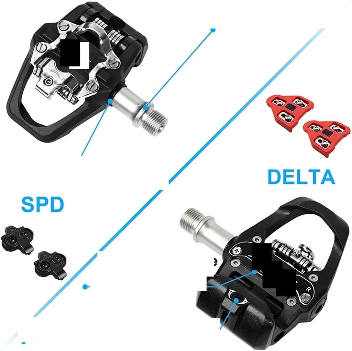 BUCKLOS Bike Dual Function Self-Lock Pedal 9/16'' Bicycle Locking Pedals for Look Sealed Bearing Clipless Pedals PD-M317