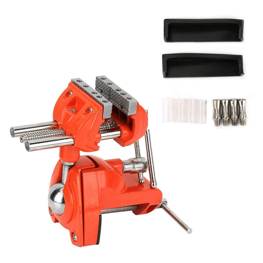 Mini Vice 360 ° pivotant, largeur de mâchoire 70mm, étau de banc avec disque en caoutchouc antidérapant de haute dureté pour la fixation de pièces à braser dans les applications de soudage