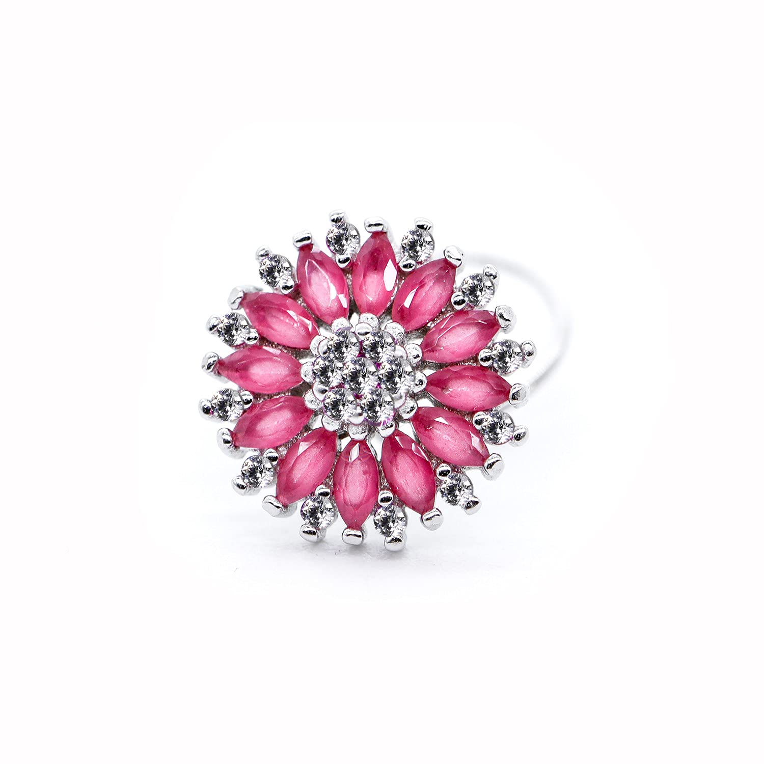JSAJ 92.5 STERLING SILVER RUBY WITH ZIRCONIA STONE WIRE NOSE PIN FOR GIRLS AND WOMENS (B096B25QP3) Amazon Price History, Amazon Price Tracker