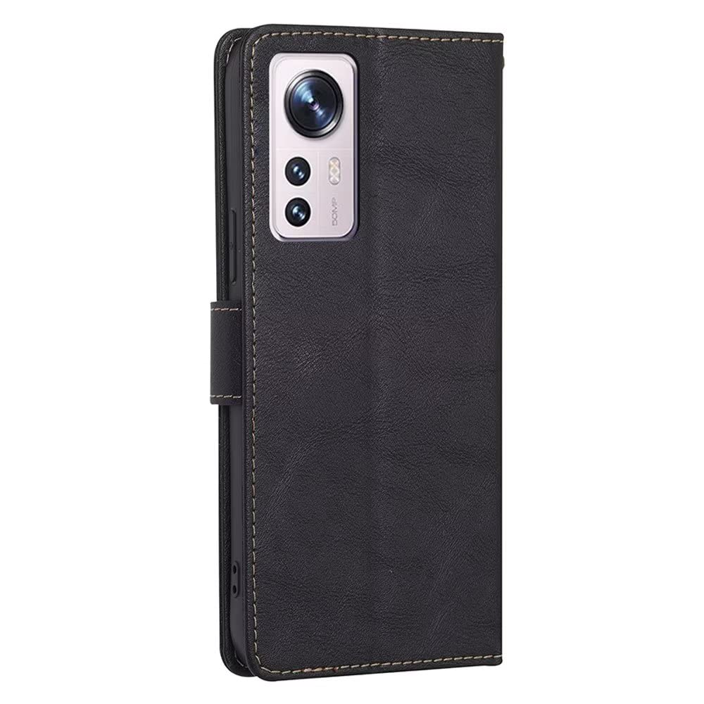 RankOne Etui z klapką do Xiaomi MI 12 / Xiaomi MI 12X 6.28, pokrowiec na telefon ze skóry PU futerał - niebieski