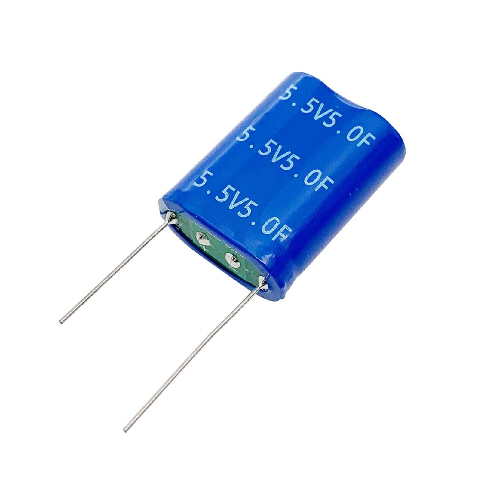 2 pcs 10.5X21X27mm(0.41x0.83x1.06in) Super Capacitor 5.5V 5F Super Farad Capacitance Winding Type Energy Storage for On Board Backup Energy Storage Combination Vehicle Recorder