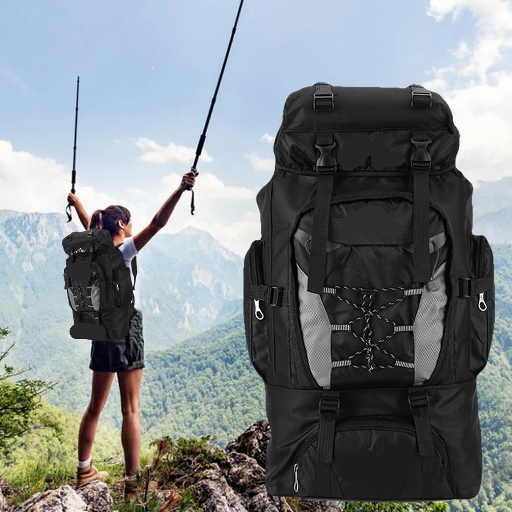Outdoor-Rucksack 80L Wasserdicht Wandern Camping Rucksack Trekking Tasche Große Kapazität Reise Outdoor Sport Taschen Ausrüstung Männer