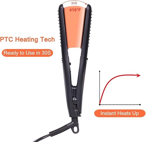 Miniatura 2 de LOVANI Mini plancha plana tamaño de viaje Nano Titanio doble voltaje portátil pelo para uso mundial 0.5 pulgadas alisador con bolsa de viaje