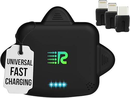 Miniatura 1 de Rush Charge Cargador portátil Universe 3 en 1  3300 mAh, 2.4 A carga rápida de alta velocidad compatible con iPhone y Android Lightning, tipo C,