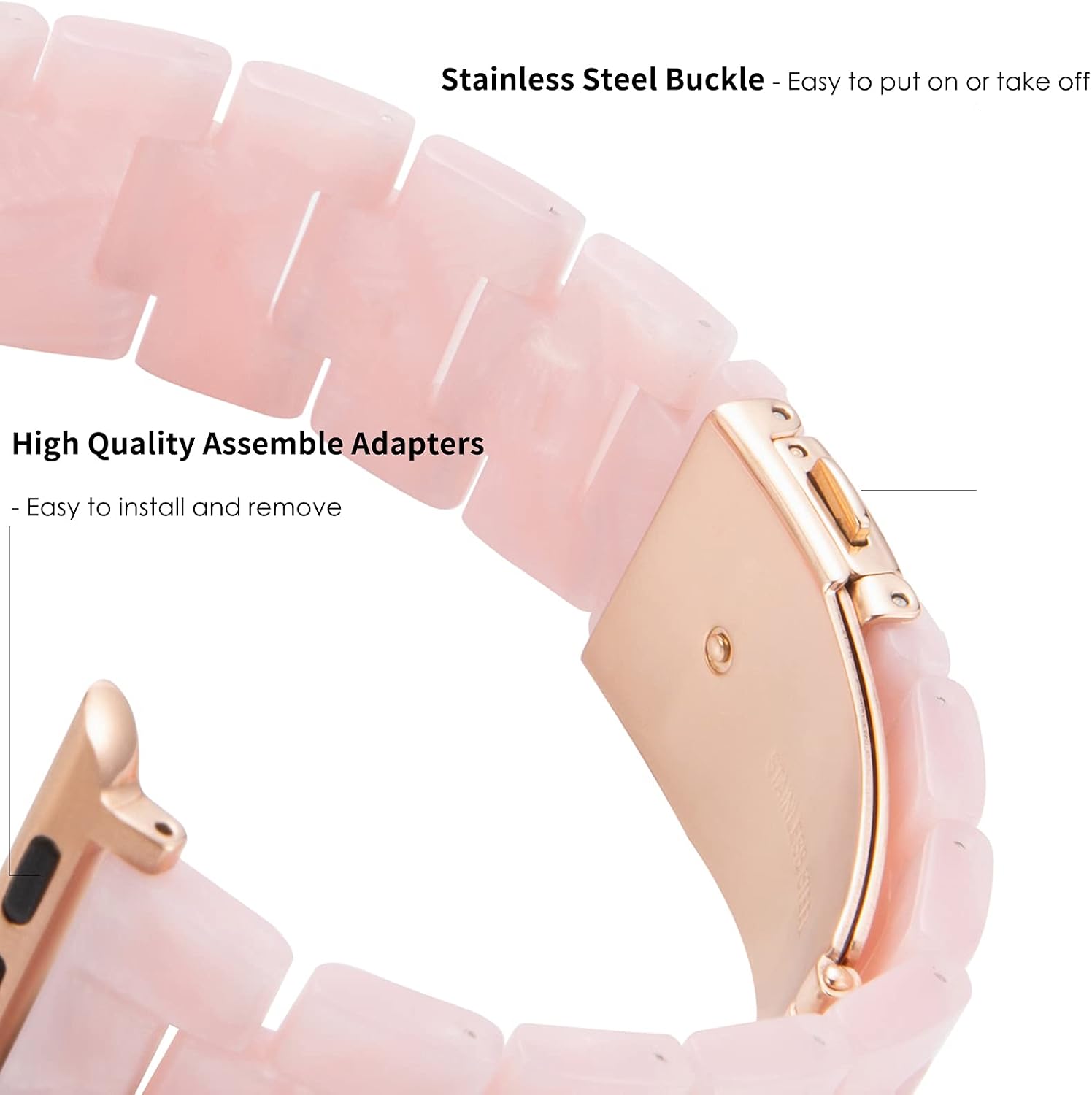 HOPO Resin Bands Compatible With Apple Watch Band iWatch Band For Women Men image 3