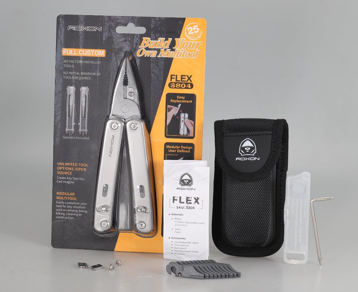 Roxon S804 Flex frame Multi tool Open-Source Modular Design and Customizable Multitool for Everyday Carry (EDC), Hobbies & Outdoors