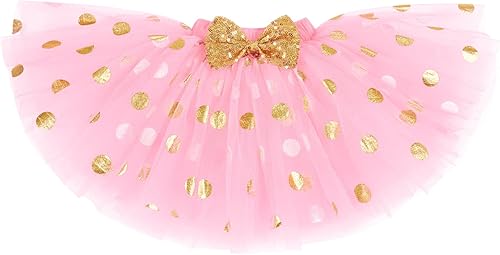 Miniatura 5 de IBTOM CASTLE Conjunto de falda tutú para niñas de 123 cumpleaños de princesa dulce y atrevida corona tutú para sesión de fotos