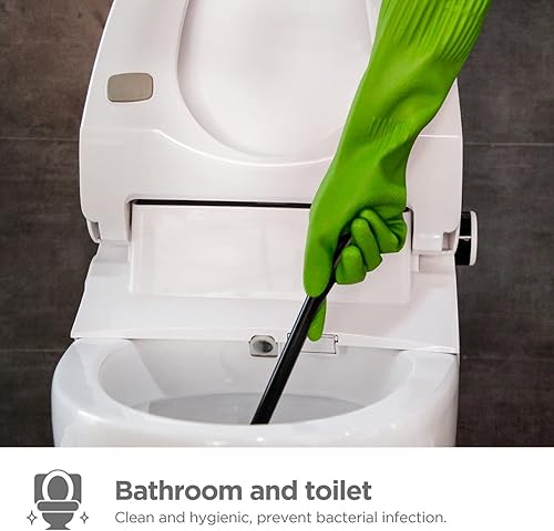 Miniatura 5 de IUCGE Guantes de goma para lavar platos, 3 o 6 pares para cocina, guantes de limpieza largos para el hogar reutilizables y duraderos.