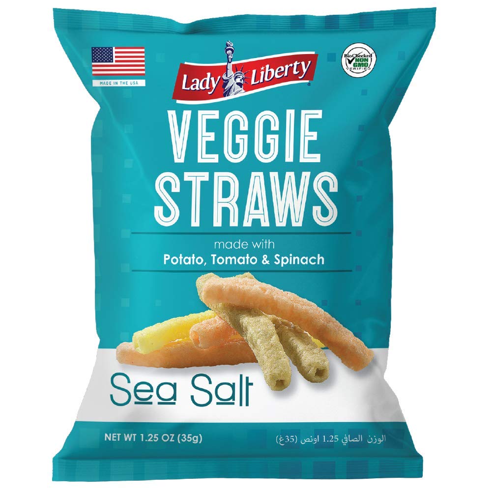 Lady Liberty Veggie Straws, Sea Salt, Non-GMO, 35 gm