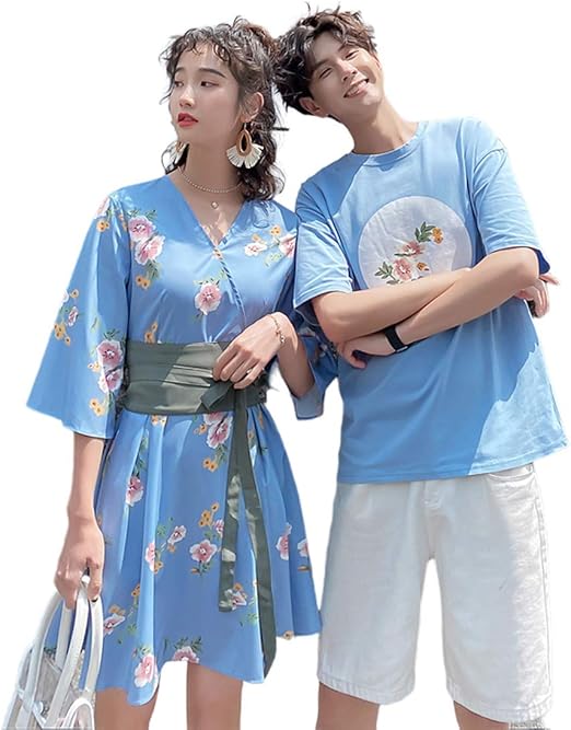 Amazon Co Jp ペアルック 花柄 セットアップ ワンピース レディース メンズ ペア Tシャツ ズボン ファッション カップル お揃い 夏 膝丈 リゾート 恋人 ビーチウエア 恋人 告白 記念日 蜜月ハネムーン カジュアル系 おしゃれ Ins 韓国風 服 ファッション小物