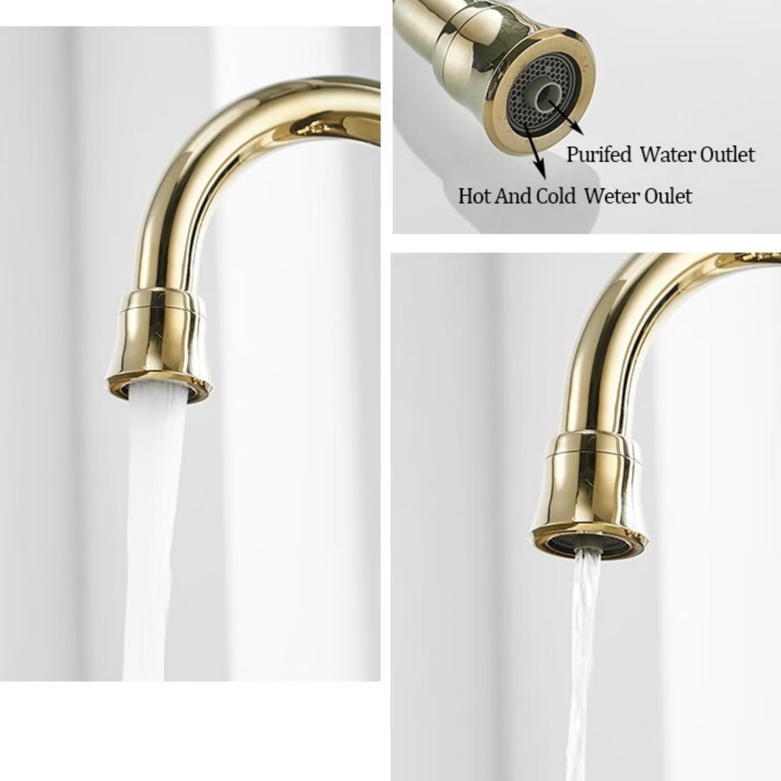 Grifo de cocina de 3 vías, grifo de filtro de agua para beber, mezclador de fregadero de cocina, grifo purificador de agua 3 en 1