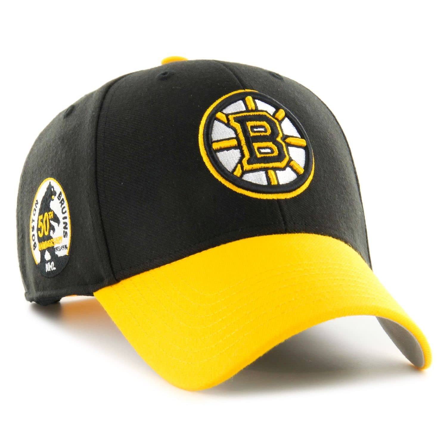 47Brand Curved Snapback Cap - NHL Vintage Boston Bruins Black