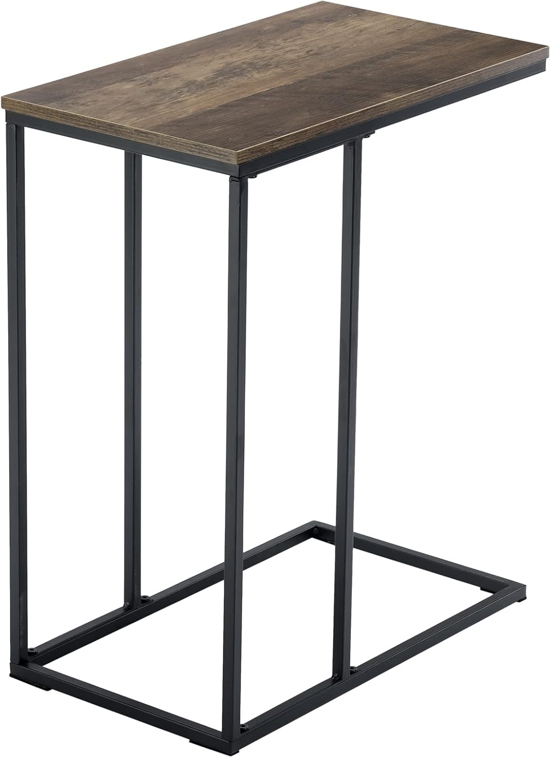 Volowoo CShaped Sofa Side End Table,Metal Frame Table for Coffee Snack Laptop Table