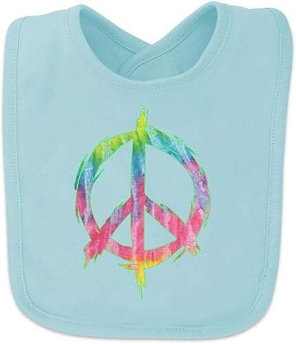 Tie Dye símbolo de la Paz babero