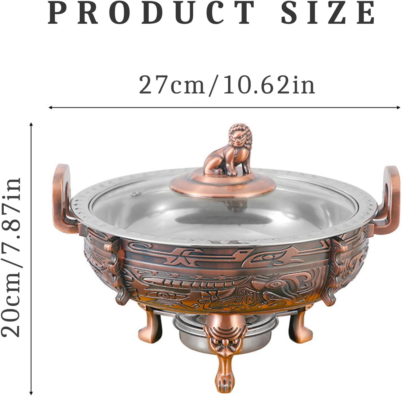 2/4 Pack Chafing Dishes & Food WarmersRound Chafer Catering Buffet Server Set with Food Pan and Fuel Holdersfor Kitchen Party Dining Buffet,4 Pack