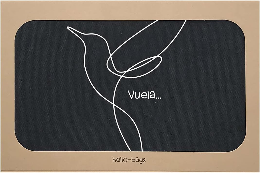 N-002-VUELA Women's Wash Bag Black, Black, Mediano, Contemporary