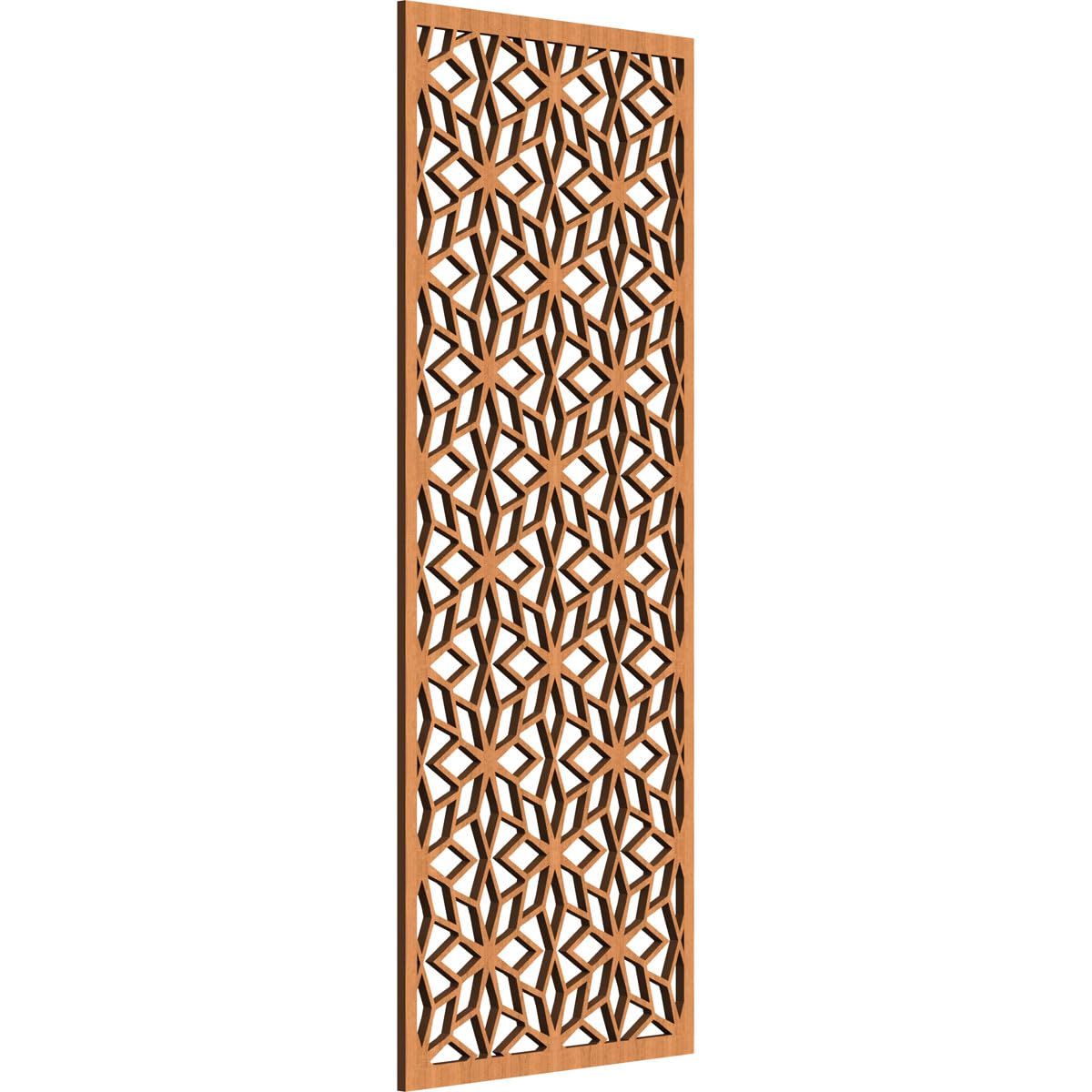 17 3/8"W x 44 3/8"H x 3/8"T Lake Decorative Fretwork Wood Wall Panels, Cherry