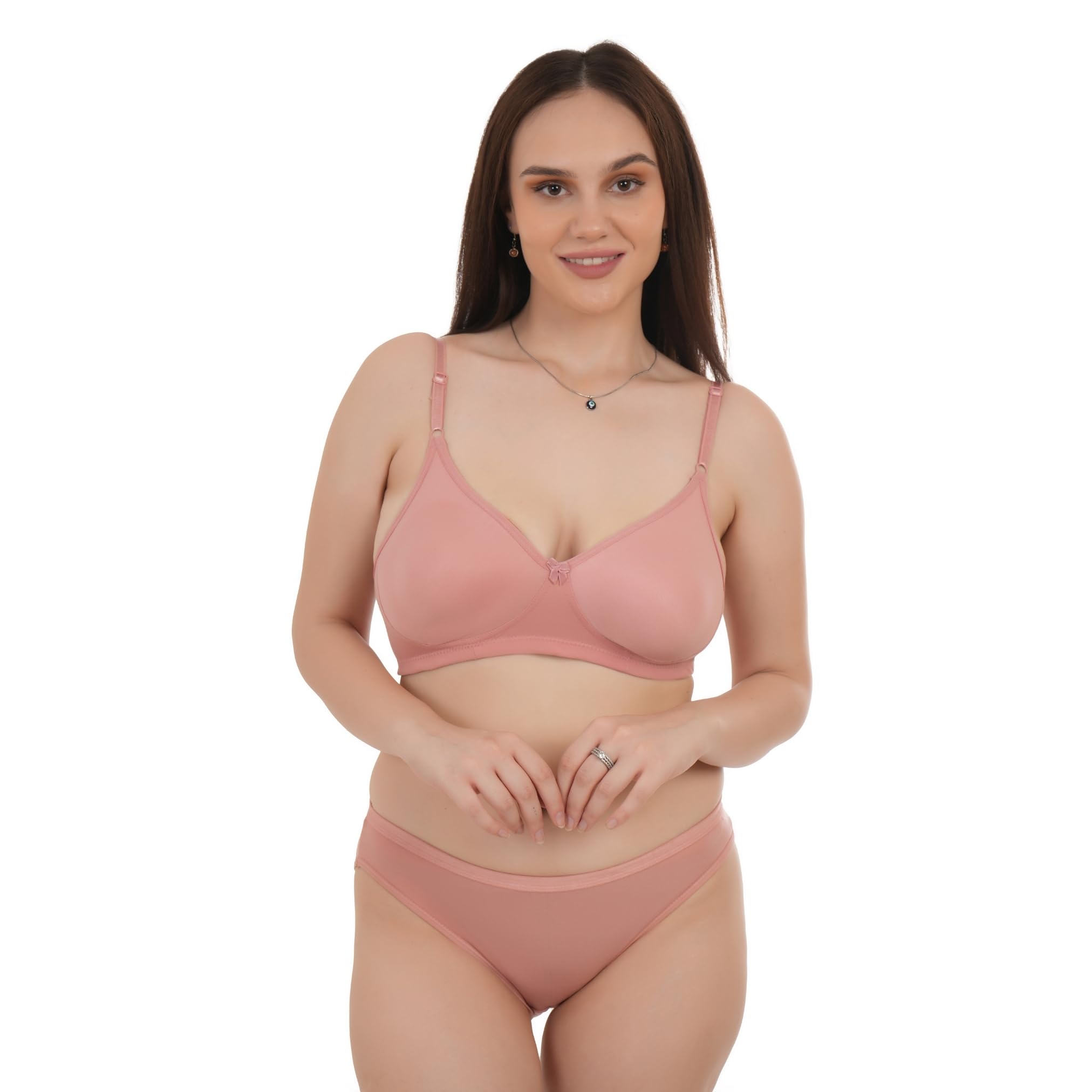 Premium Lightly Padded Bra with Matching Panty Set Ultra Soft Lingerie Set-image-19