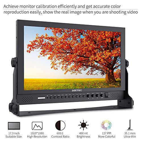 Image of P173-9HSD 17.3 inch Broadcast Studio Video Monitor IPS Full HD 8 Bit 1920x1080 3G SDI 4K HDMI for Professional Live Event Post Production Director Film Camera Field