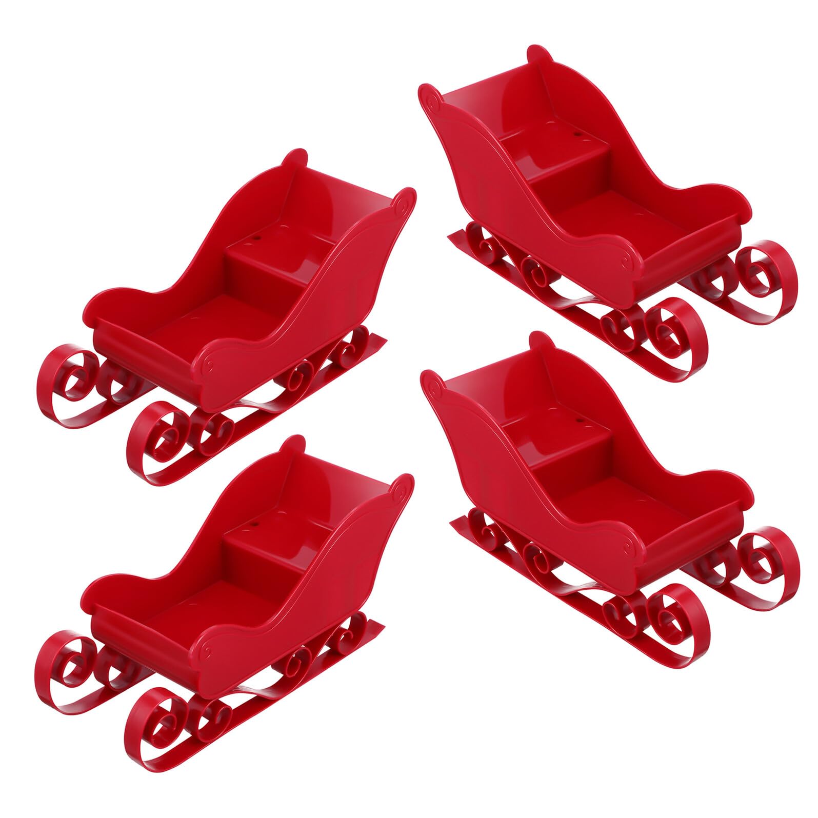 PRETYZOOM 4stücke Teilige Mini-schlitten-tischdekoration Weihnachtsschlitten-ornament Festliche Schlittendeko Schlittenfigur Snackschale Weihnachtsbaumschmuck Zum Aufhängen Vintage-weihnacht