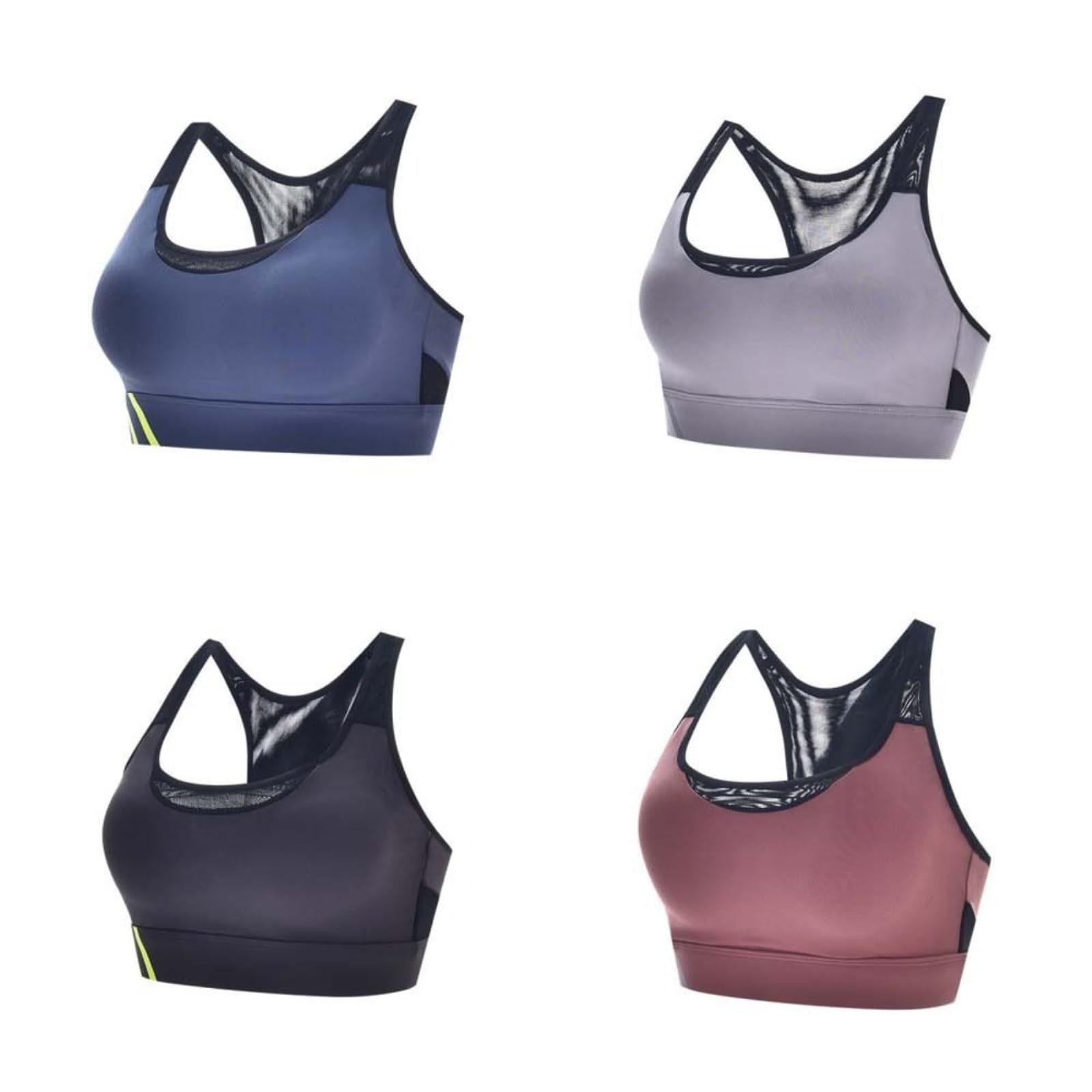 Sujetador Yoga Deportivo Básico A Prueba De Choques para Mujeres Chaleco Brassiere Ajustar La Ropa Interior Sin Costuras Fitness Exterior-Light Purple-m