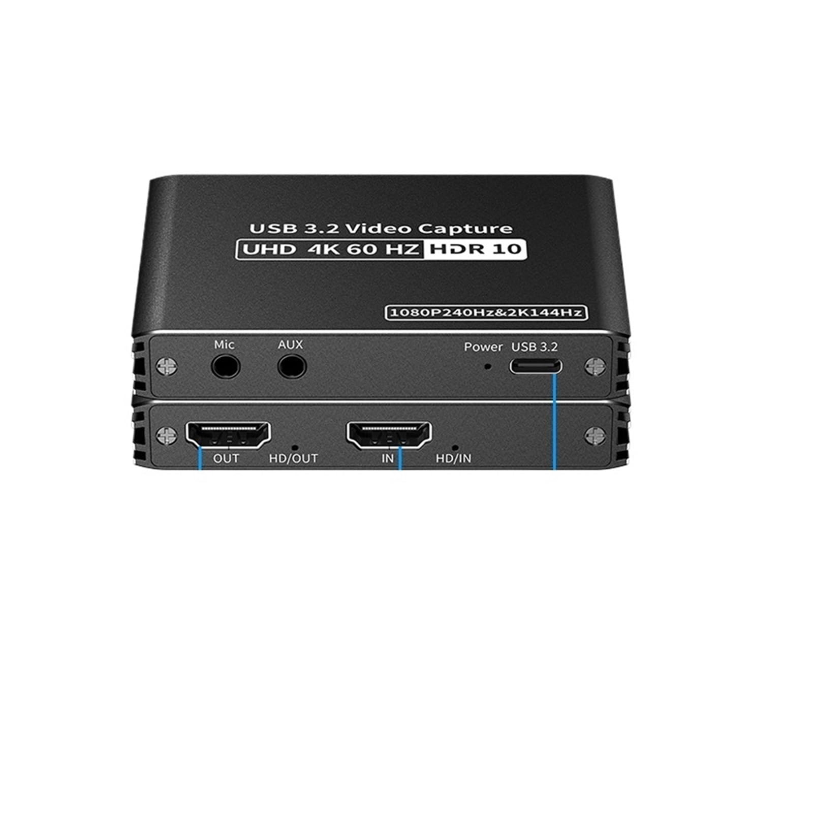 ZOZ03Y0 4K60 Fps USB 3.2 HDMI Video Capture Card 2K120Fps Game Recording Live Streaming Grabber for PS*4/5 Switch X*Box Camcorder(Apple Phone)