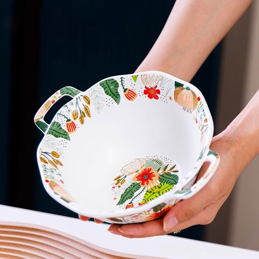 Miski na owoce domowe kolorowa chmura kwiat miska ceramiczna salon stolik kawowy miska na owoce restauracja podwójne ucho salaterka kosz na owoce i warzywa
