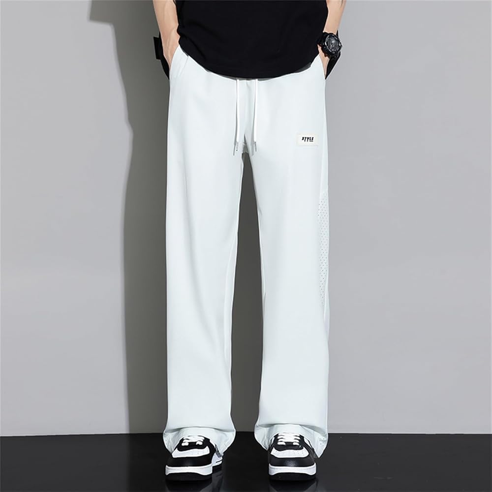 Pantalon Cargo Stretch Pour Homme - Coupe Droite, Jambes Larges - Tissu Ample Et élégant - Poches Latérales - Pour Randonnée, Quotidien