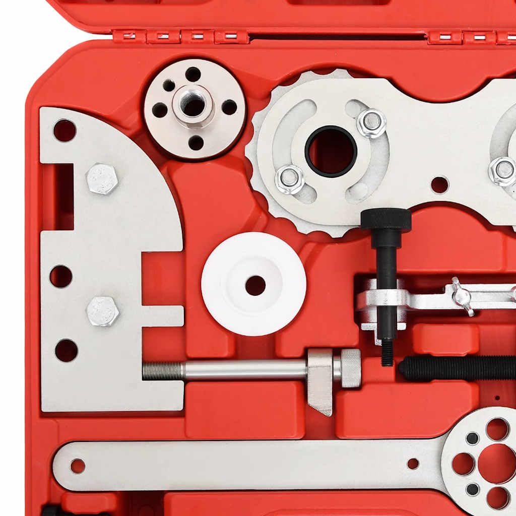 Set di attrezzi per albero a camme per motore Volvo B4204, valigetta con chiave inglese, cricchetto, pinze, cacciavite, per manutenzione, riparazione, montaggio, smontaggio in officina e