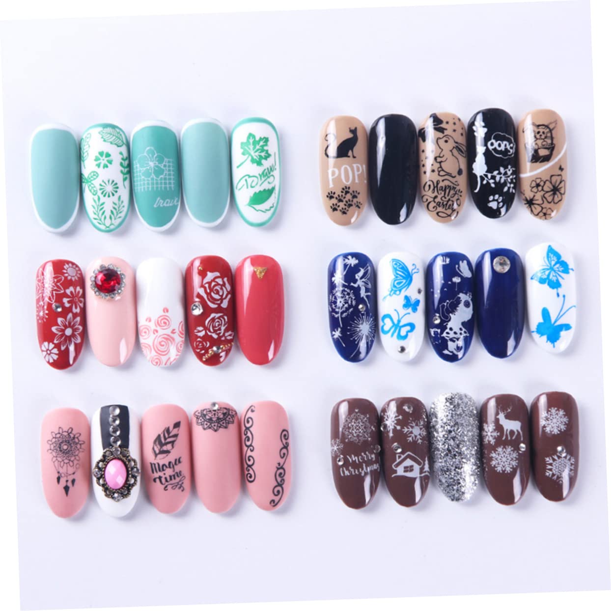 3 Set Piastre Per Stamping Unghie Con Design Floreali E Farfalle Template Per Nail Art Per Donne Facile Usare Inossidabile Per Decorazioni Eleganti E Festive 6 Pezzi*3