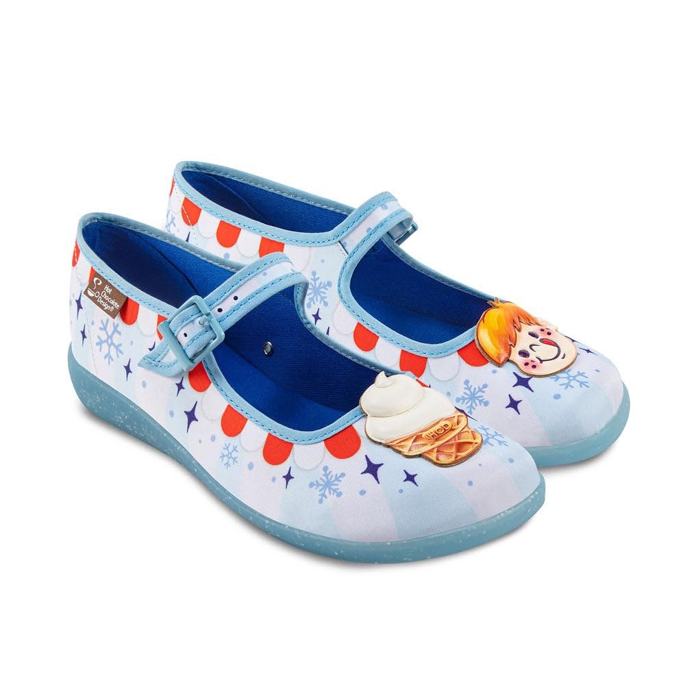 Hot Chocolate Design Chocolaticas Funky Canvas Women's Mary Jane Flat Shoes — view 25